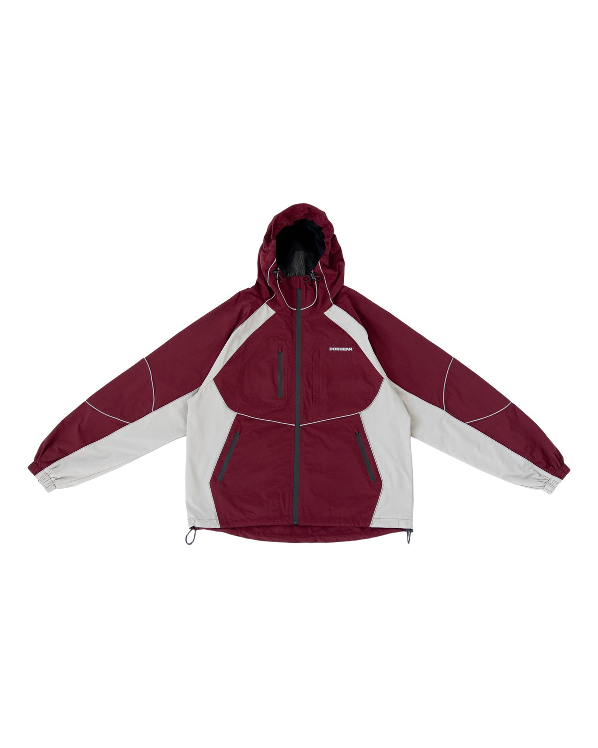 Contour Tech Jacket in Oxblood / Stone, front