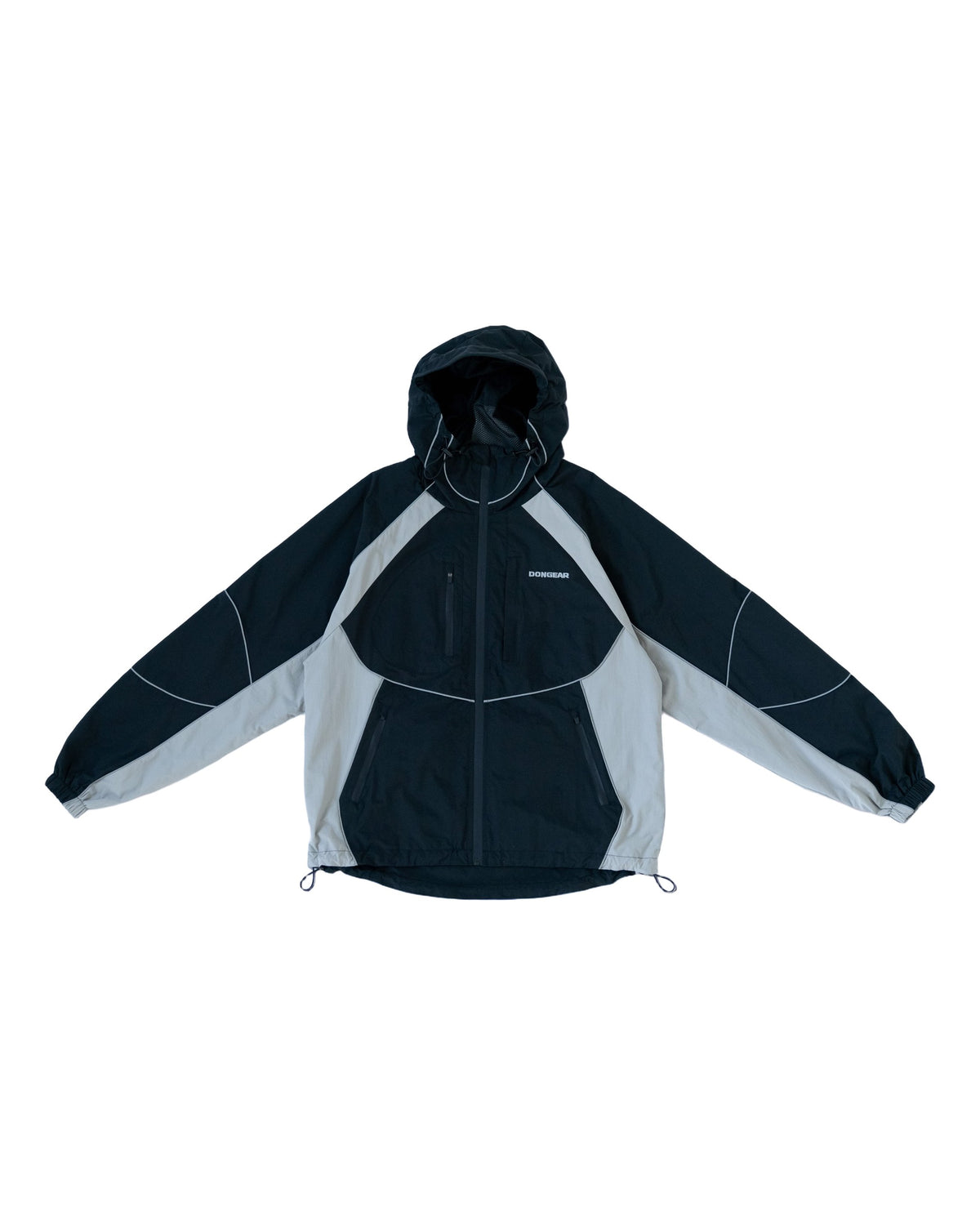 Contour Tech Jacket in Black / Stone, front