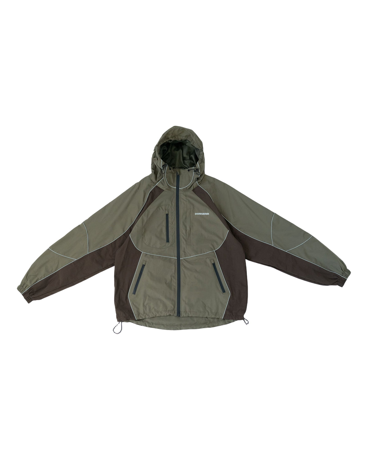 Contour Tech Jacket in Olive / Earth, front