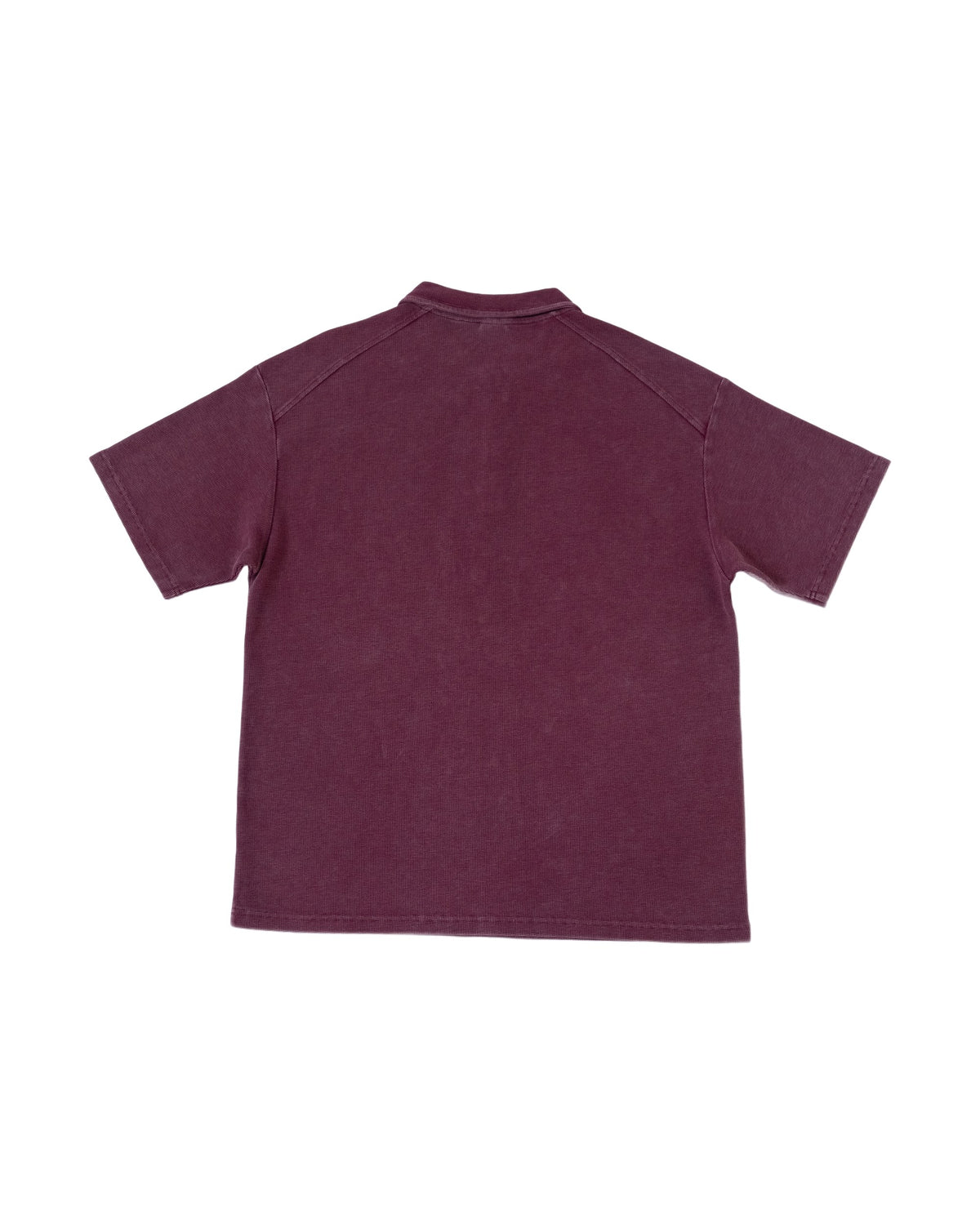 The Standard Zip Polo in Oxblood, back