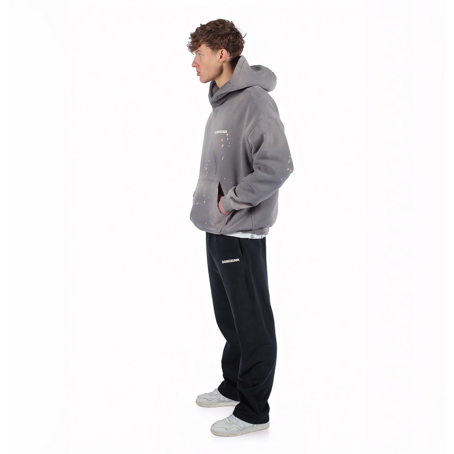 DonGear Washed Distressed Hoodie