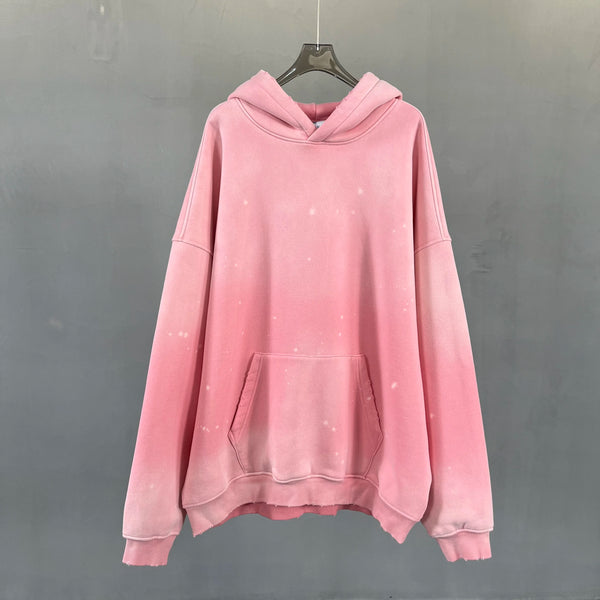 Jet-Dyed Beaded Hoodie with Fleece Lining