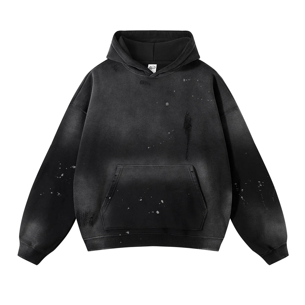 Don Gear Paint Splatter Hoodie Black M