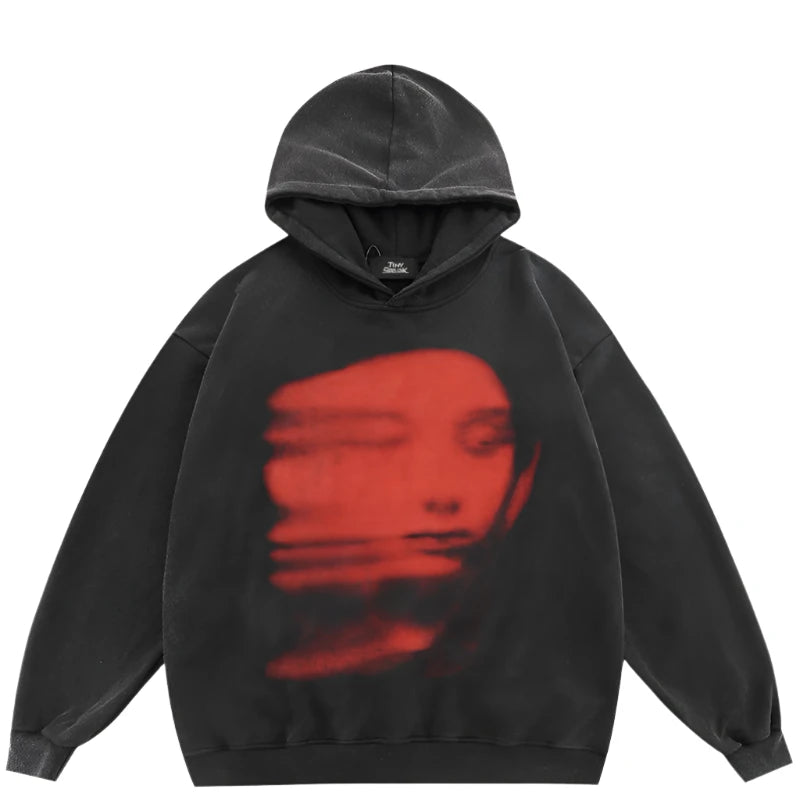 Oversized Ghost Shadow Hoodie