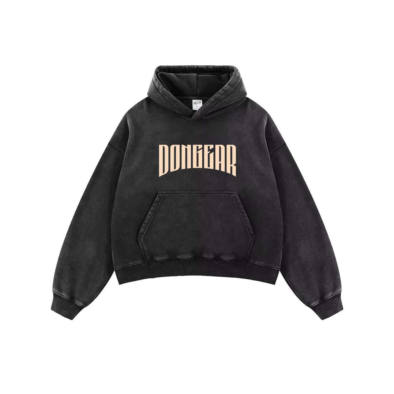 DonGear Vintage Wash Hoodie – Black