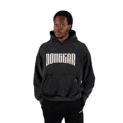 Sudadera con Capucha Lavado Vintage DonGear – Negro