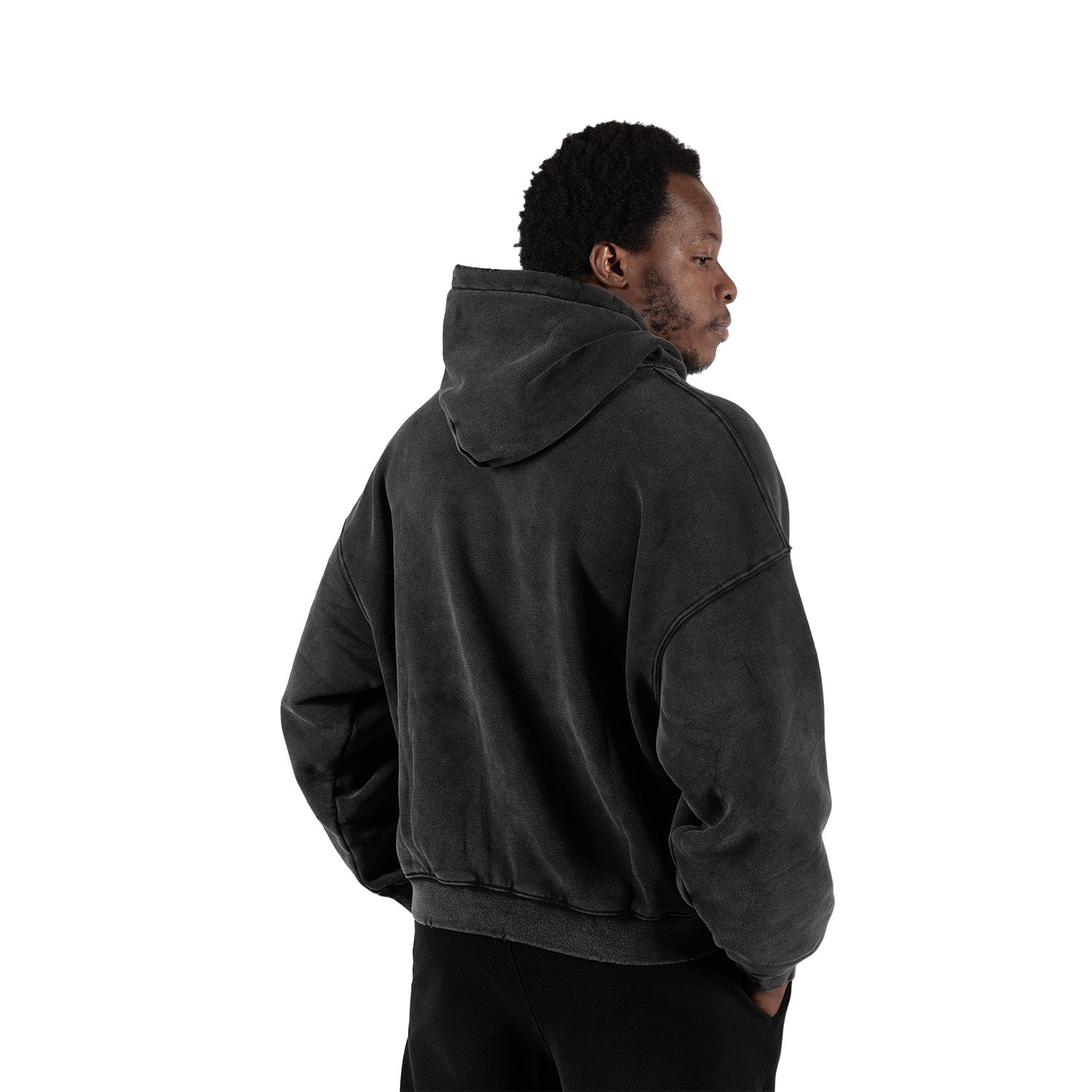 DonGear Vintage Wash Hoodie – Black