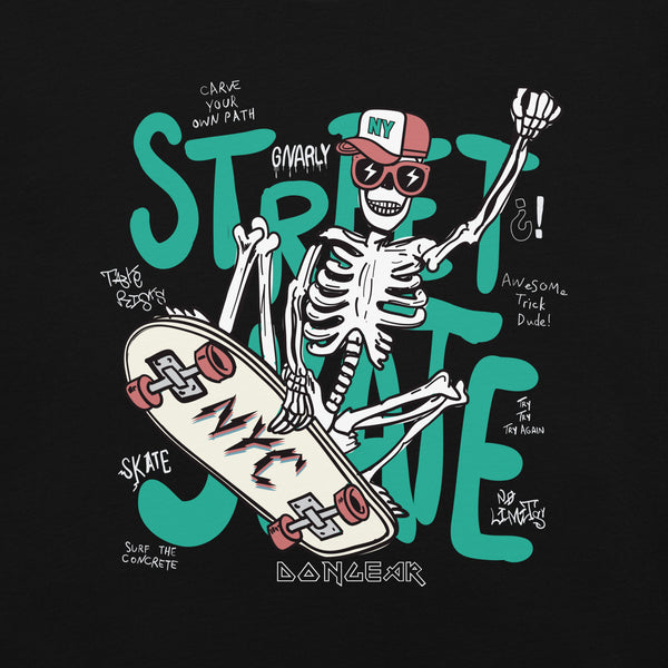 Don Gear Skate Graphic Heavyweight Garment-Dyed T-shirt | Black - Don Gear